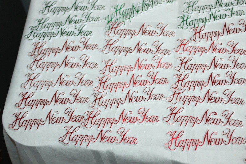 Big Lot of Happy New Year CAKE TOPPER Scripts Vintage Plastic Decor Mixed gallery