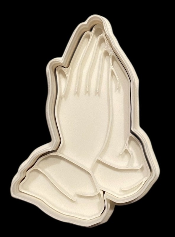 3D Printed Cookie Cutter - 3.5" Praying Hands #1016 gallery