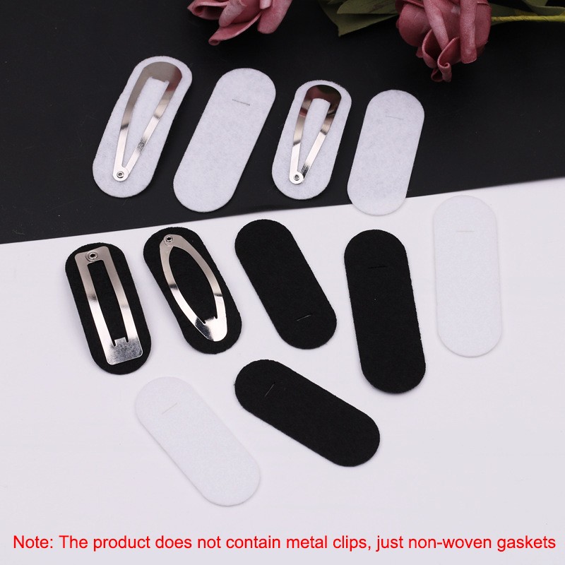 100PCS Oval Non-woven Tear Drop snap clips spacers Rectangle Felt pads PatchN8 gallery