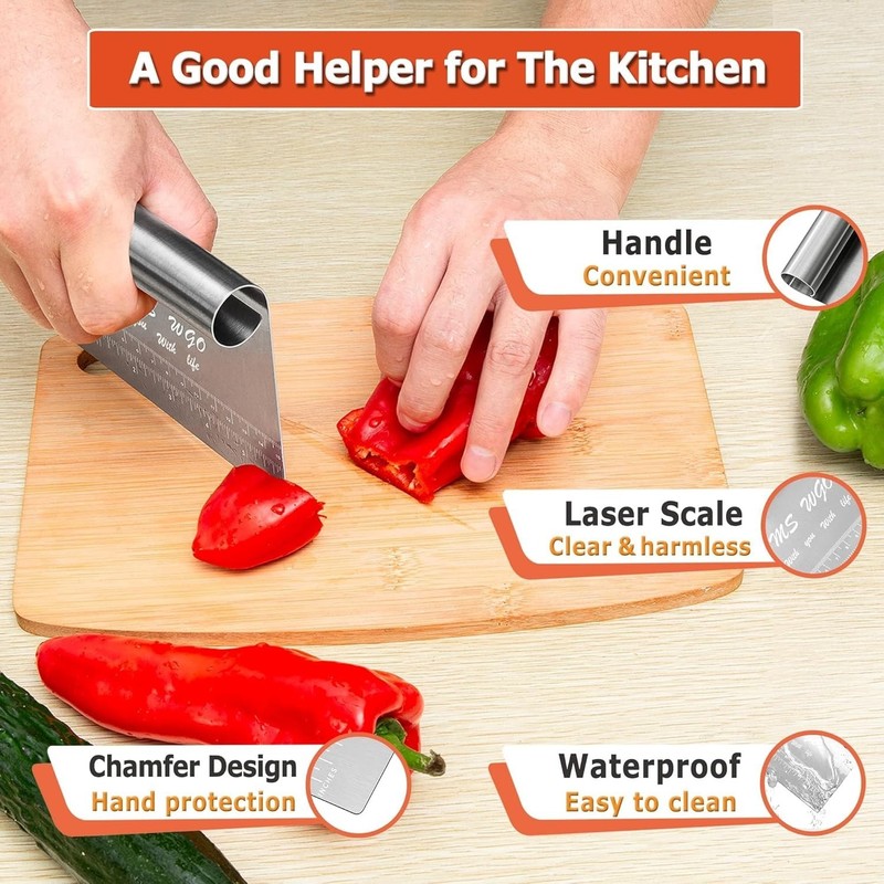 Rust-Resistant Pastry Scraper & Pizza Cutter - Heavy-Duty Stainless Steel Design gallery