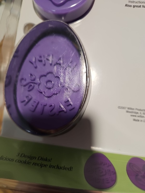 Wilton Push 'N Print Cookie Making Set Happy Easter 3 Design Disks New in Pkg gallery