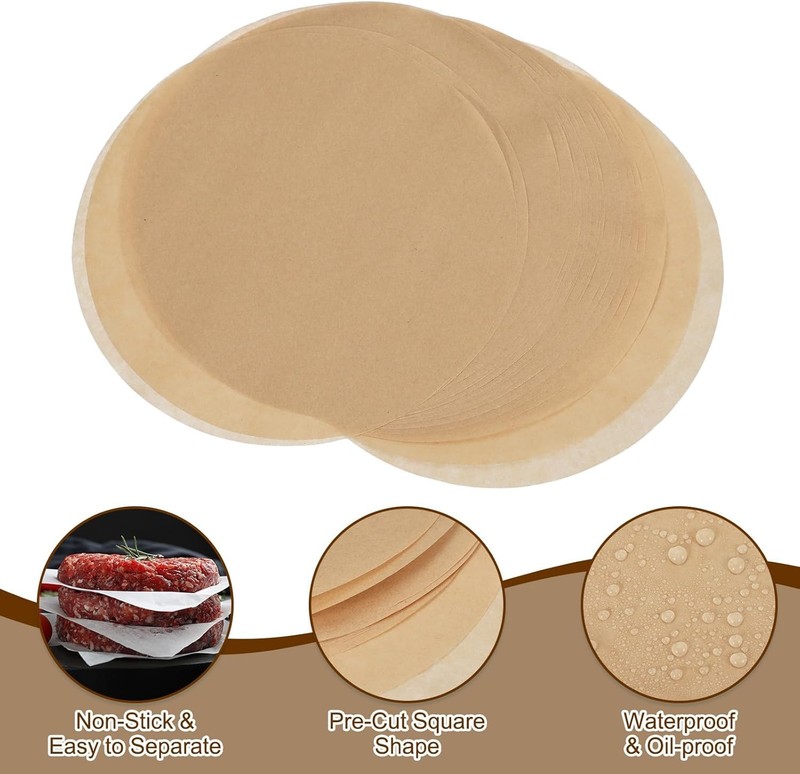 250 Pcs Unbleached Parchment Paper Baking Sheets Rounds 3 Inch Hamburger Patty gallery