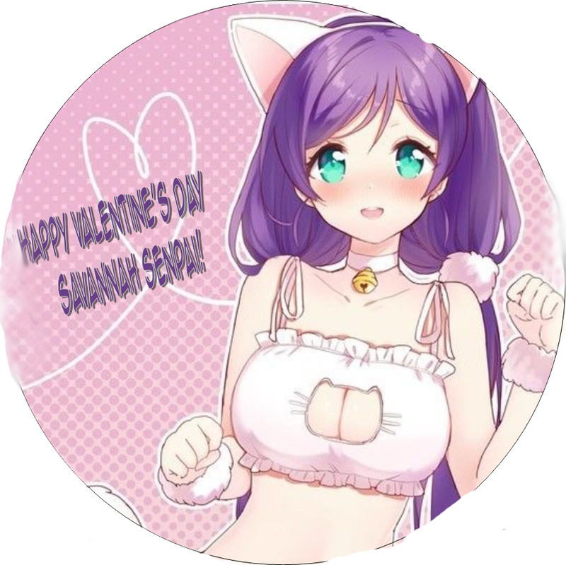 Personalised Anime Girl Emily edible printed icing Round Cake Topper Pre-Cut gallery