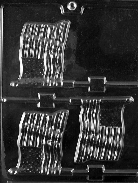 FLAG LOLLY Sucker Chocolate Candy Mold ~ BUY 2 GET 1 FREE!
