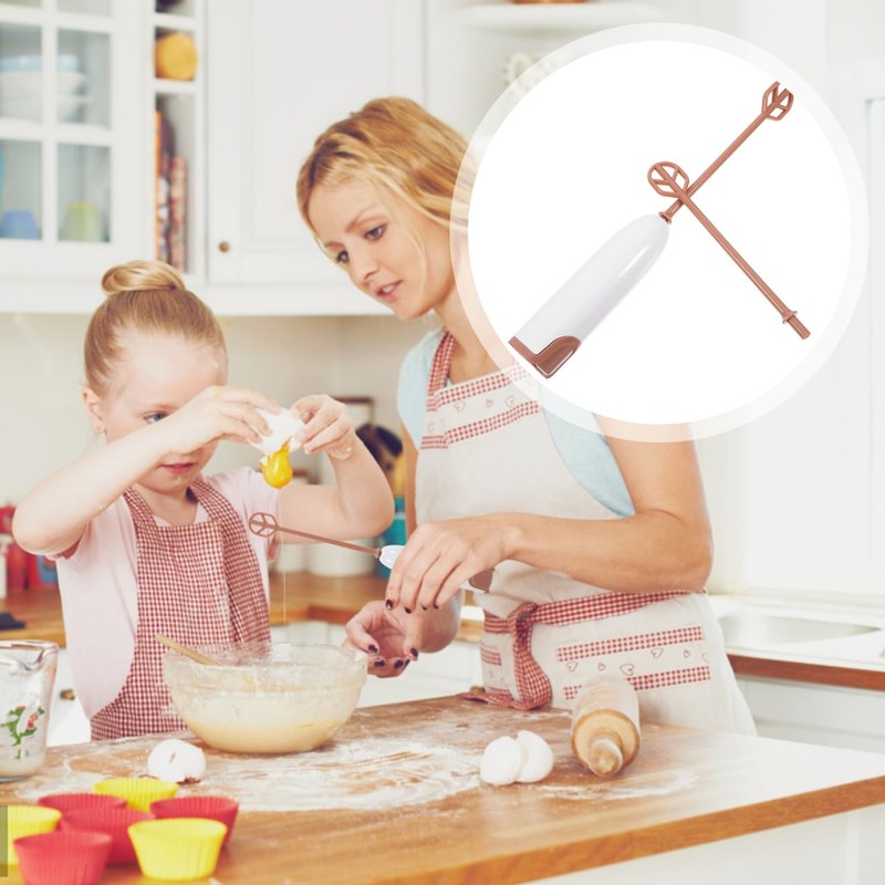 Mini Electric Handheld Mixer with Extended Handle for Milk Powder and Drinks ... gallery