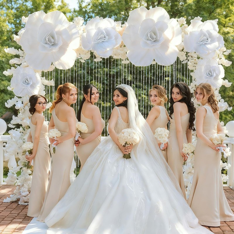 Norme 3 Pcs Artificial Giant Flowers For Decoration 12 16 20 Inch Wedding Large gallery