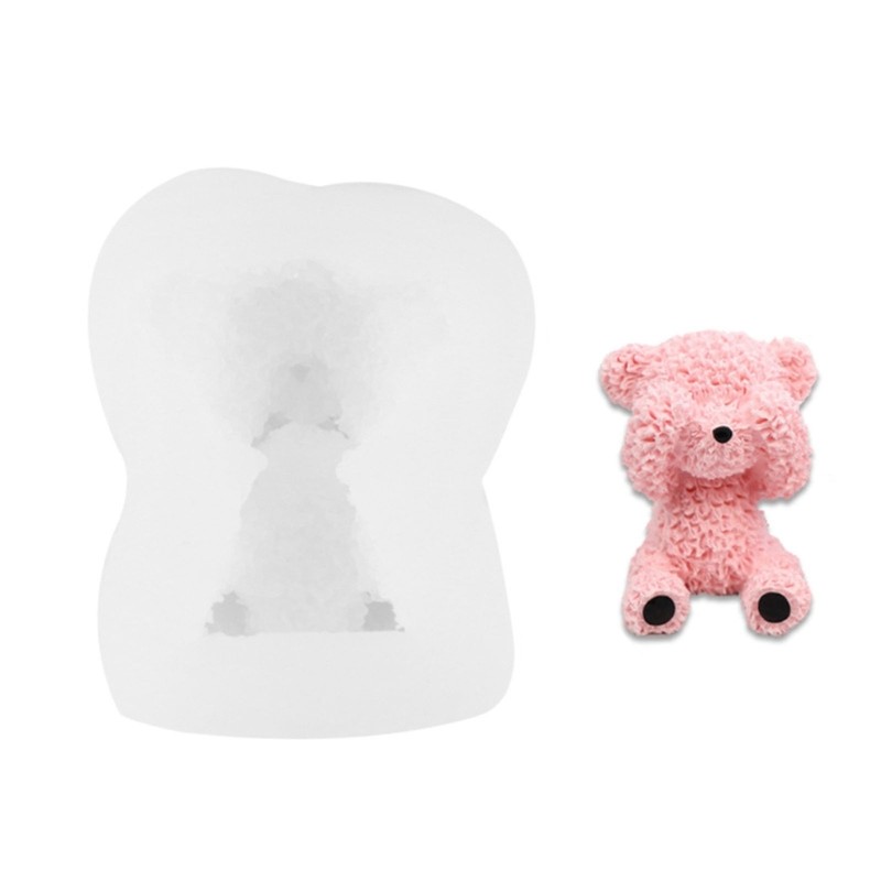 Bear Shaped Silicone Fondant Moulds DIY Dessert Moulds Pastry Decorating Tools
