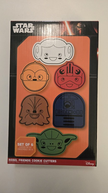 NIB Star Wars Rebel Friends Plastic Cookie Cutters Set of 6 Disney