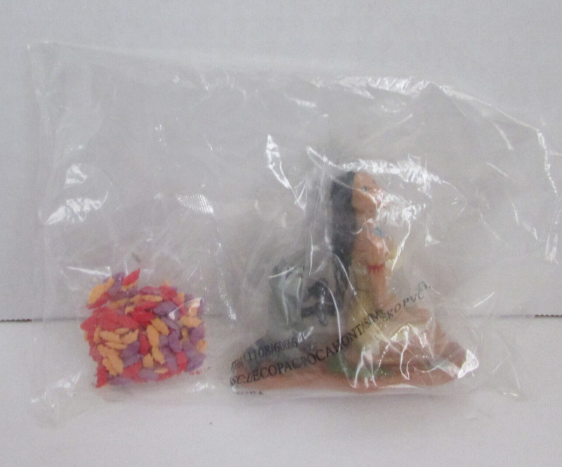 VINTAGE Applause 90’s Disney Pocahontas Meeko PVC Cake Topper & Candy Sprinkles