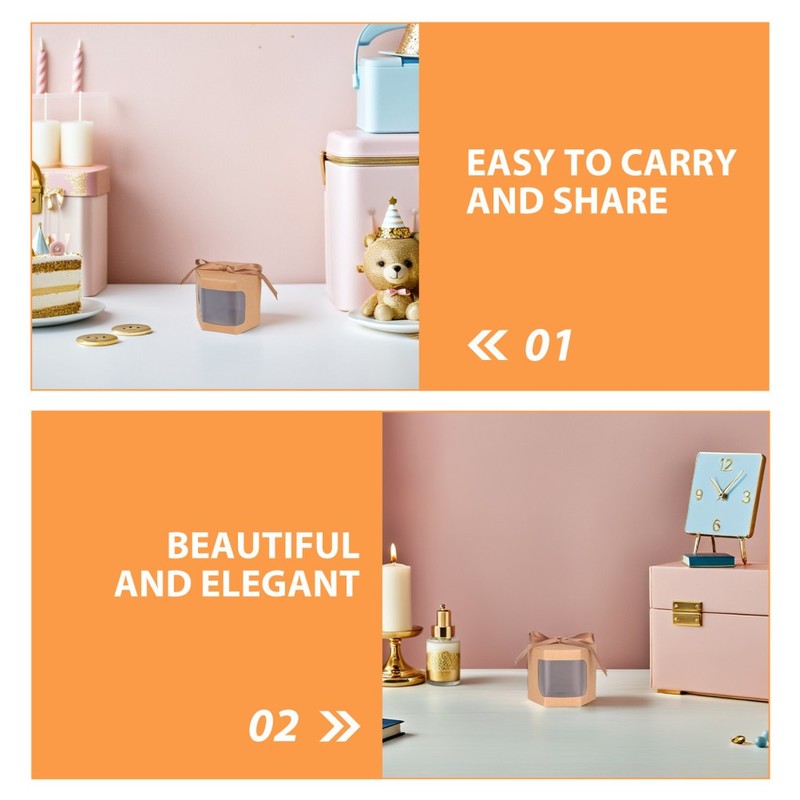 10 Pcs Truffle Box Cookie Packaging Baking Boxes Bakery Supplies gallery