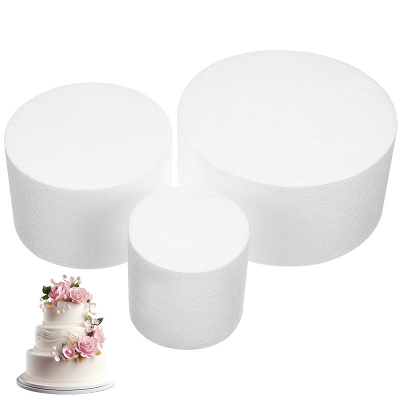 3 Pcs Cake Decorations Fake Dummies Designing Models Faux Round Bakery gallery
