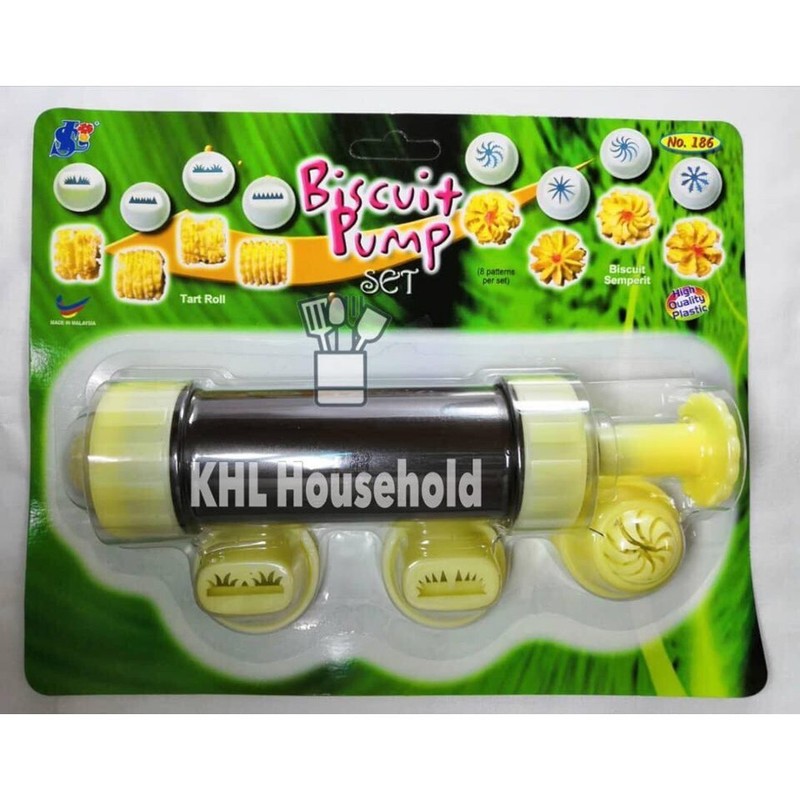 Pineapple Tart Nastar Mold Biscuit/Tat Roll Tart Pump Set No 186 ( 8 Pattern )