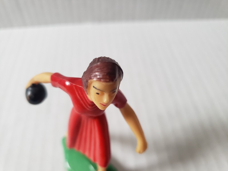 Vintage Women Red Dress Bowler Bowling Plastic Cake Topper gallery