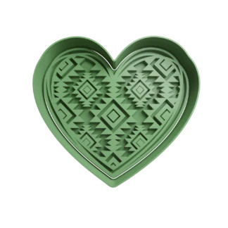 Aztec Heart Cookie Cutter Mexico Fondant Baking