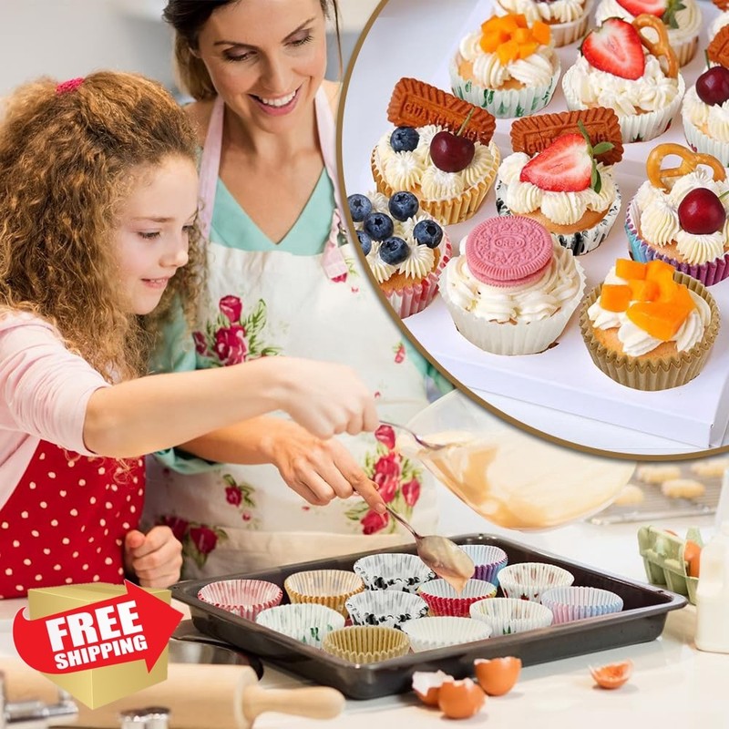 Kiopdse Cupcake Liners White Red gallery