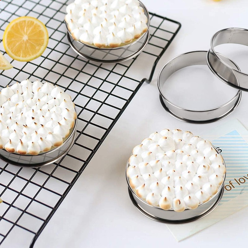 4 Inch English Muffin Rings Stainless Steel Crumpet Rings Tart Rings Baking gallery