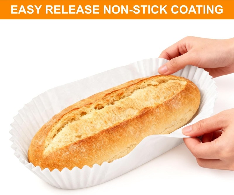 80 PCS Bread Baking Liners, 2 LB Paper Loaf Pan Liners, Greaseproof gallery