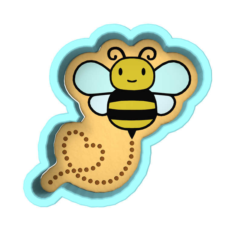 Bee Cookie Cutter & Stamp | Bug Insect Bumblebee Bees Beehive Honey Hive #3 gallery