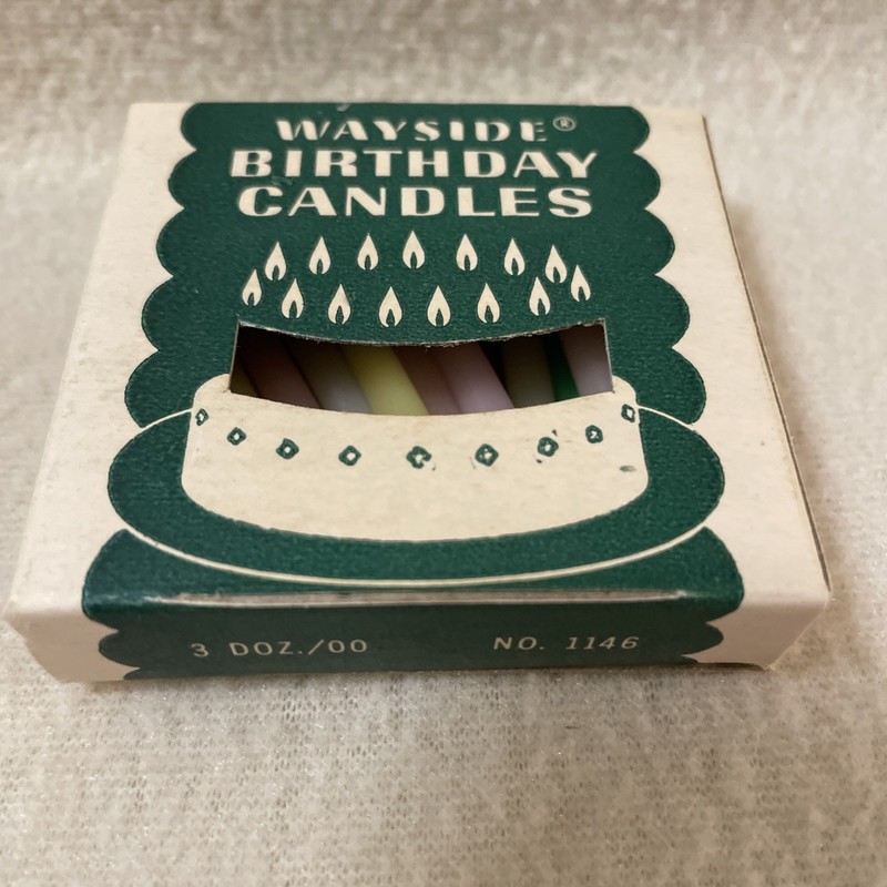 Vintage Wayside Birthday Candles in original Good Condition box 12 Unused gallery