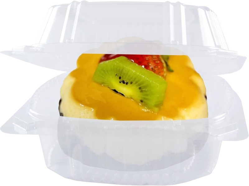 Polystyrene Hind-Lid Container 6 Inch Wide x 3.1 Inch High for gallery