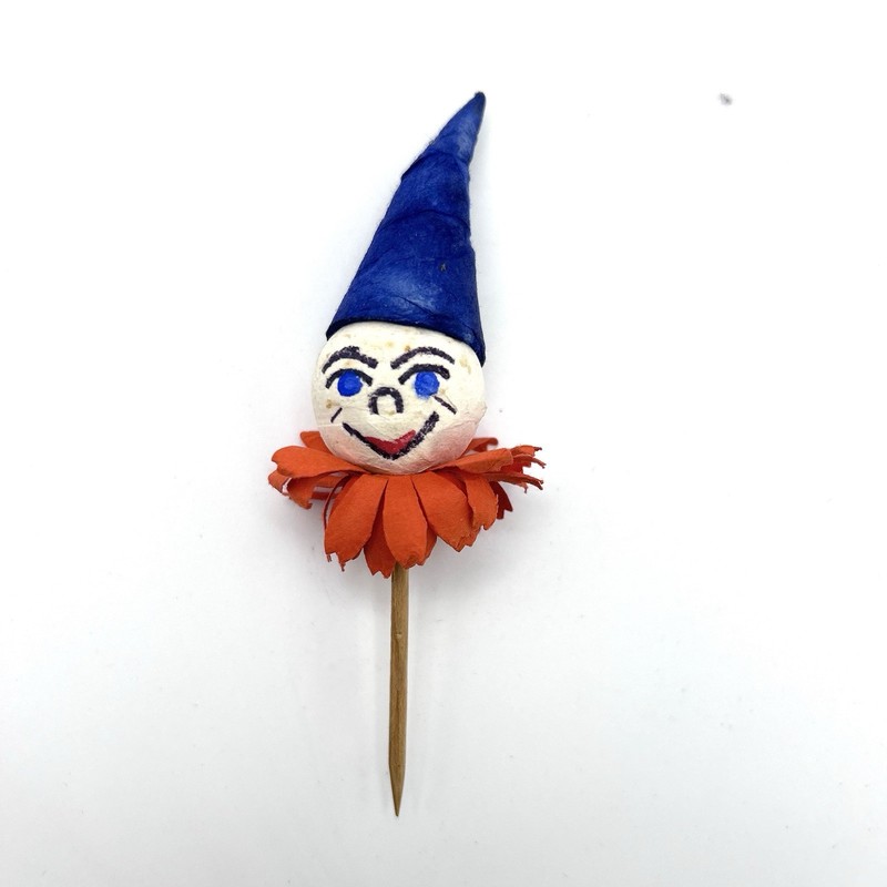Vintage Clown Cake Toppers Picks Lot Spun Cotton Plastic Circus Head Doll Parts gallery