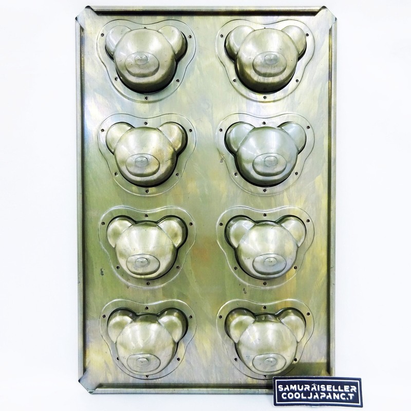 Chiyoda metal Chiyoda bear mini cake Madeleine mold 8P Baking sheet oven Japan