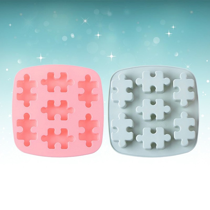 2pcs Silicone Puzzle Tray Baking Mold for Chocolate Candy Jelly gallery