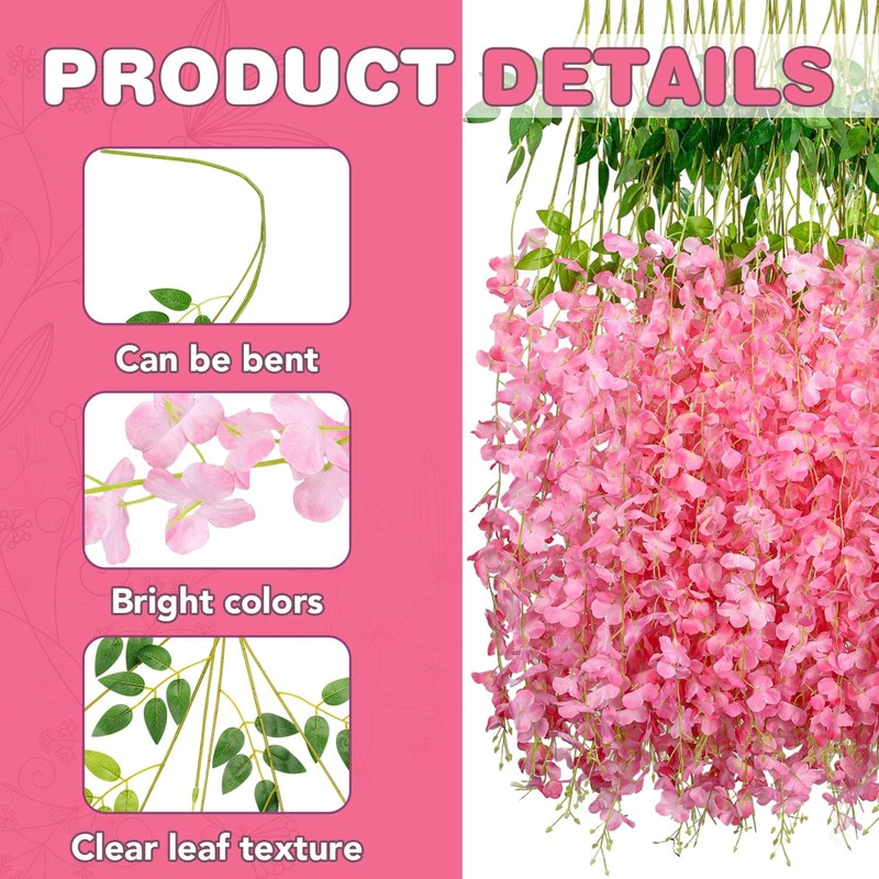 Alotiki Wisteria Hanging Flowers50 Pack Fake Hanging Flowerswisteria gallery