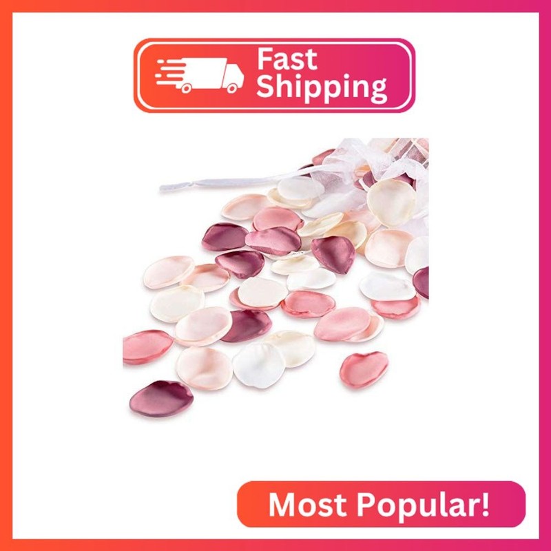 Der Rose 300pcs Artificial Flowers Silk Fake Pink Rose Petals Flower Girl Scatte