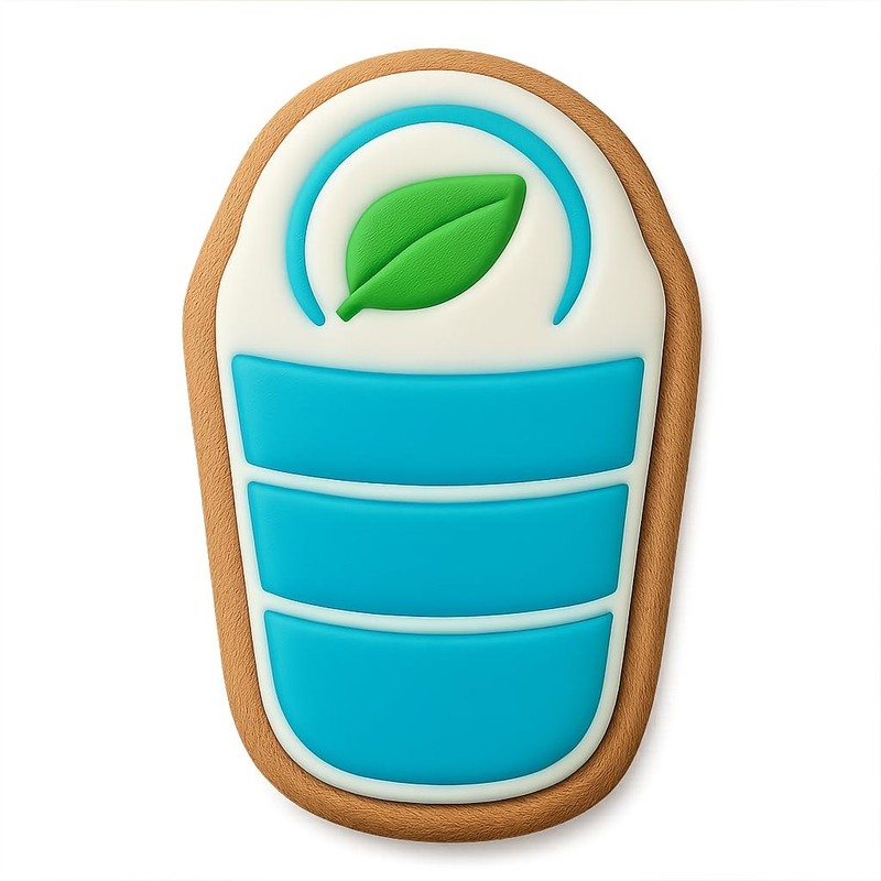 Cozy Sleeping Bag Cookie Cutter & Stamp, Fondant & Clay Cutter - 2.4x4" gallery