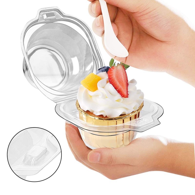 120 Packs Individual Cupcake Containers Stackable Single Compartment Cupcake Dis gallery