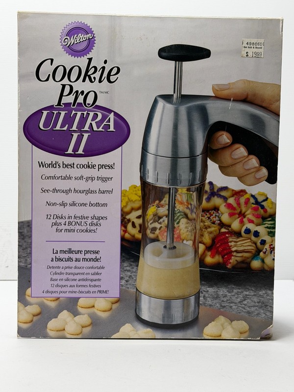 Vintage Wilton Cookie Pro Ultra II Cookie Press w/16 Disks Spritz Maker Holiday