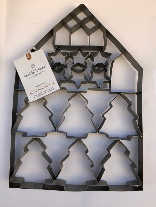 Hearth and Hand with Magnolia Cookie Cutter House Christmas Trees Stars Xmas
