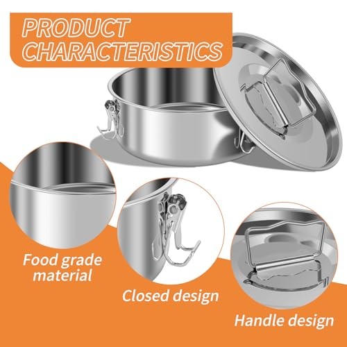 1.5QT Flan Mold with Lid Stainless Steel Flan Pan Mold with Steam Rack and gallery