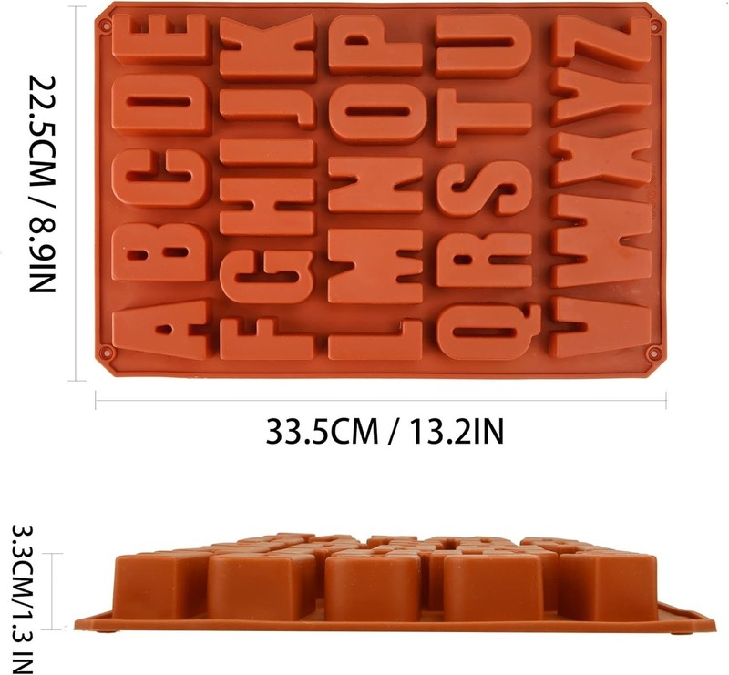 Versatile Silicone Alphabet Mold - 13x8 Inch for Cookies and Creative Treats gallery
