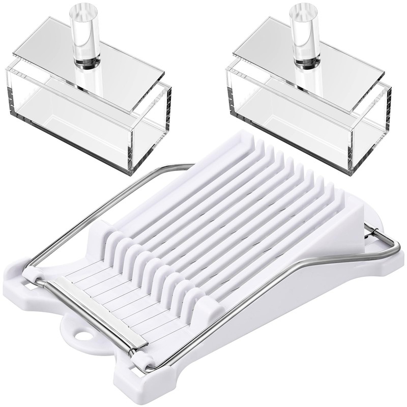 Musubi Maker Kit, 2 Acrylic Musubi Mold and 1 Luncheon Meat Slicer Stainless …