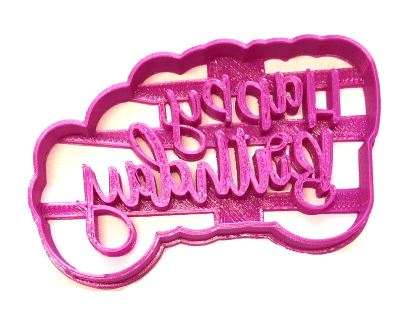 HAPPY BIRTHDAY PARTY CELEBRATION GREETING QUOTE WORDS COOKIE CUTTER USA PR2514 gallery