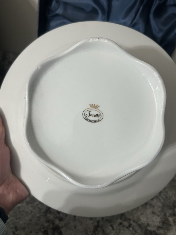Vintage Sorrel English Rose cake platter set gallery