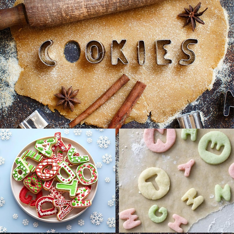 3 Inch Alphabet Letter Cookie Cutter Set 26 Pcs Large DIY Stainless Steel Cookie gallery