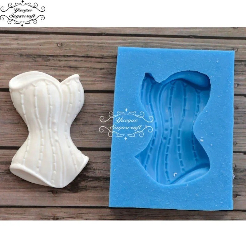3D Skirt Princess Dress Sugarcraft Corset Silicone Mold Fondant Chocolate Candy