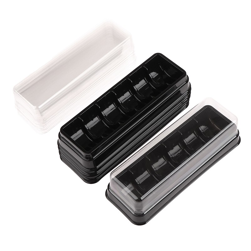 10Pcs Boxes Mini Container Cake Gift Trays Plastic Macarons Party Snack Boxes