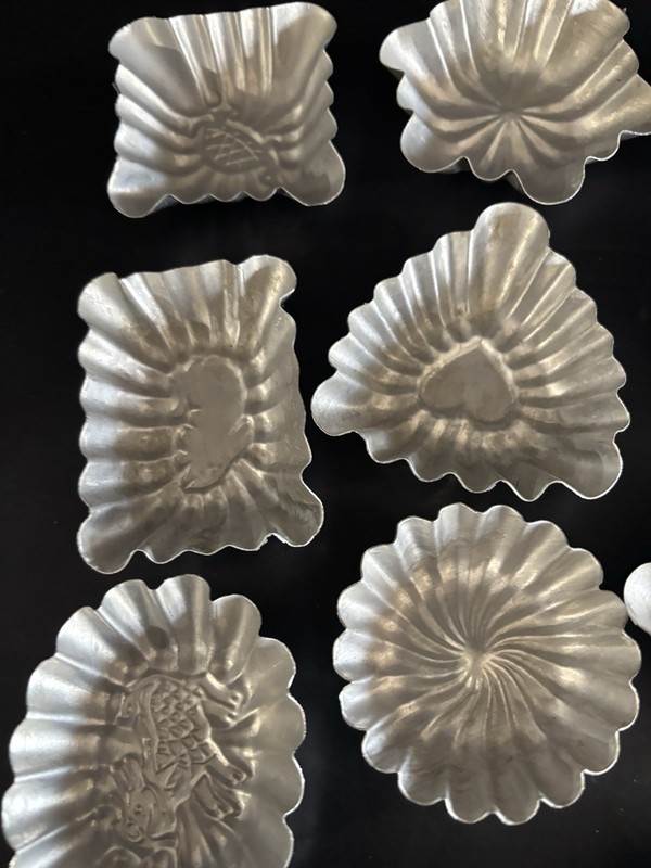 Vintage Mini Metal Fluted Tart Mold Tins Sweden Set of 24 Pastry gallery