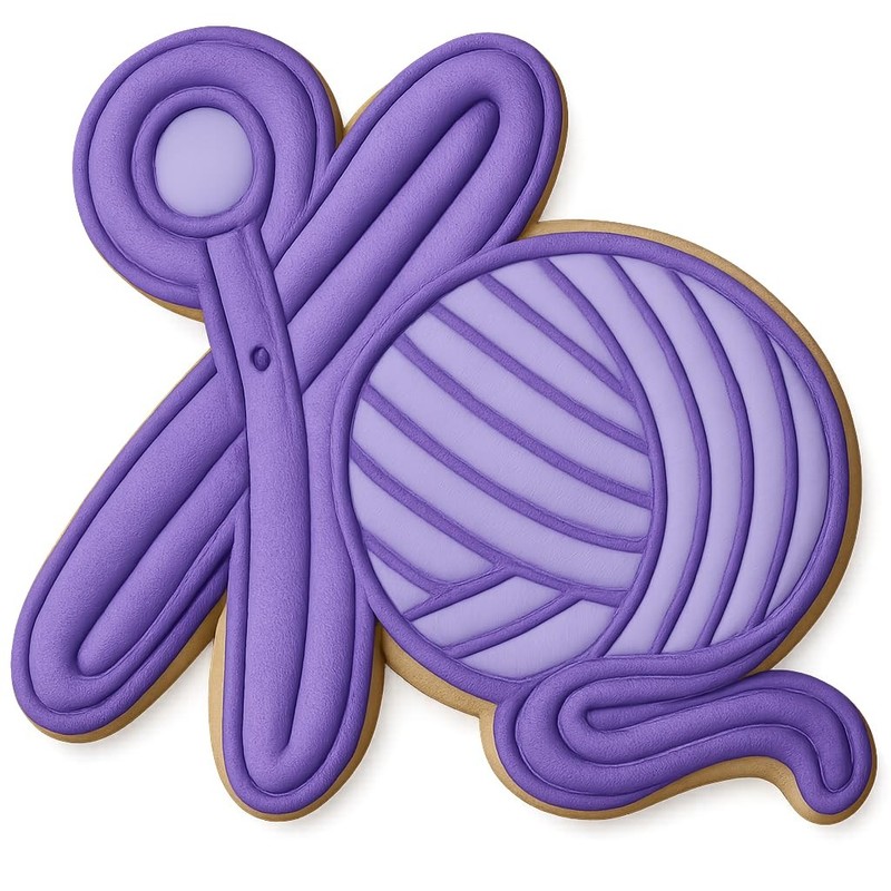 Scissors and Yarn Cookie Cutter & Stamp, Fondant & Clay - 4x3.2 gallery