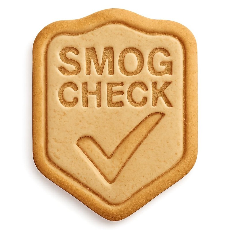 Smog Check Design 6 Cookie Cutter & Stamp, Fondant & Clay Cutter – 3.1×4″