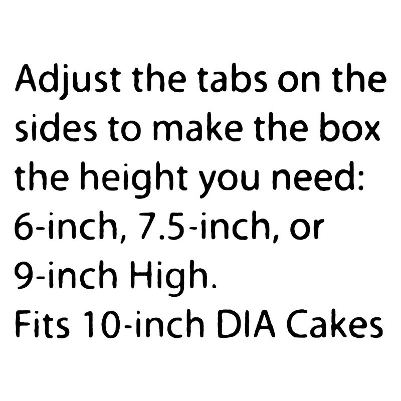 Adjustable Cardboard Cake Box 10 Inch Cake Easy Assembly Custom Height New gallery