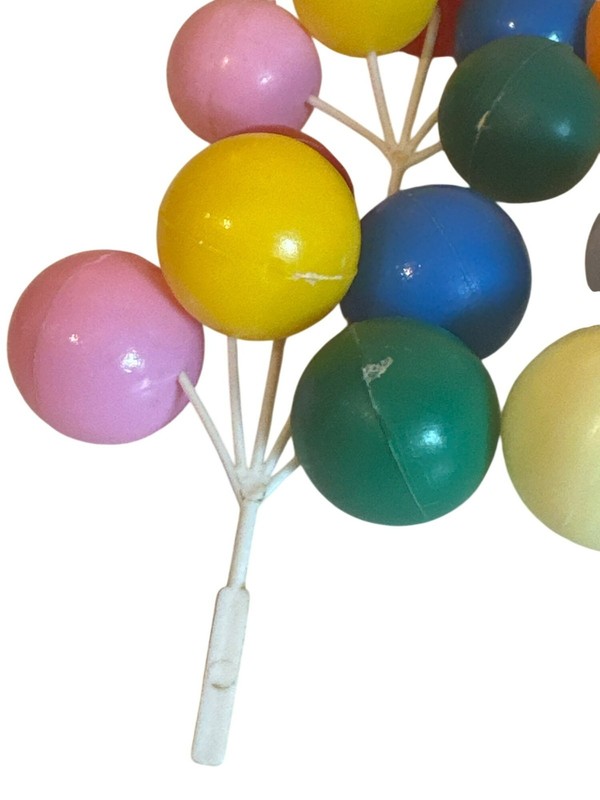 Vintage Balloon Cake Picks Cake Topper Kit Bunch of Balloons Birthday Pastel gallery
