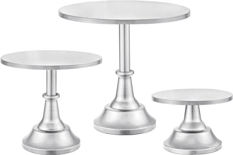 3 PCS Gold Cake Stand Set 8"/10"/12" Plate 6-10 Inch Cakes Dessert Table Display gallery