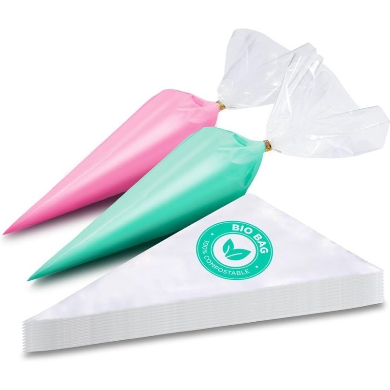 Eco Friendly 12 Inch Disposable Pastry Bags – 100% Compostable Icing Piping Bags