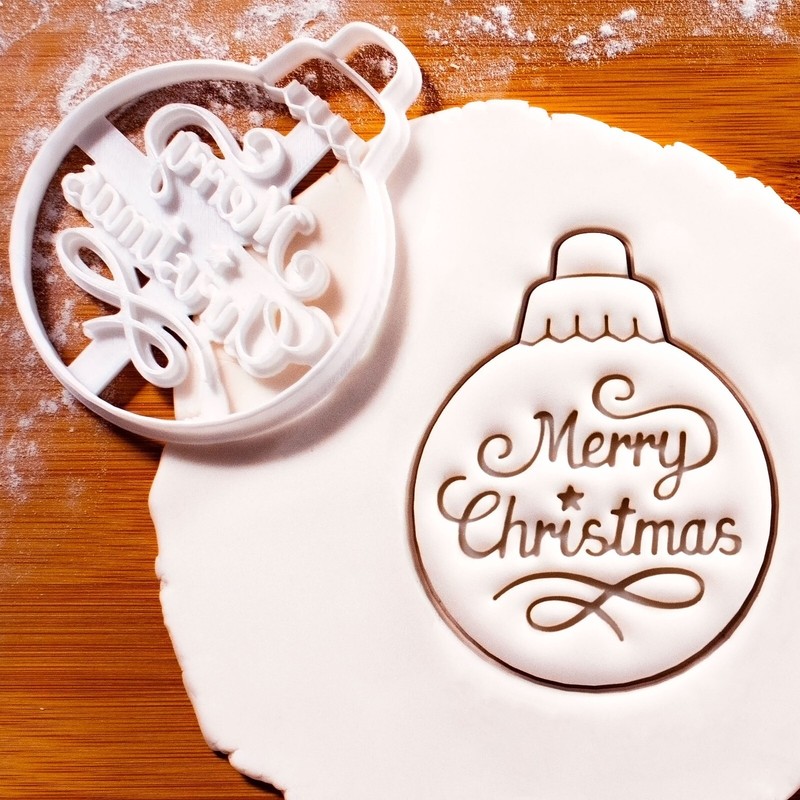 Christmas Bauble Cookie Cutters Set - Xmas Tree globe bubble ornament festive gallery