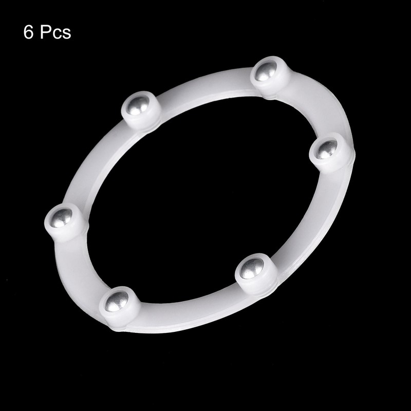 2.7 Inch Rotary Swivel Bracket with Steel Ball Bearings, White 6pcs gallery